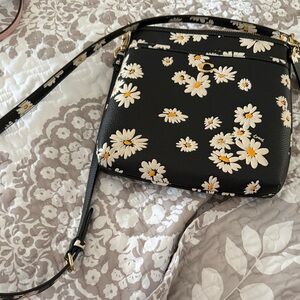 Coach Black and White Daisy Crossbody Bag
